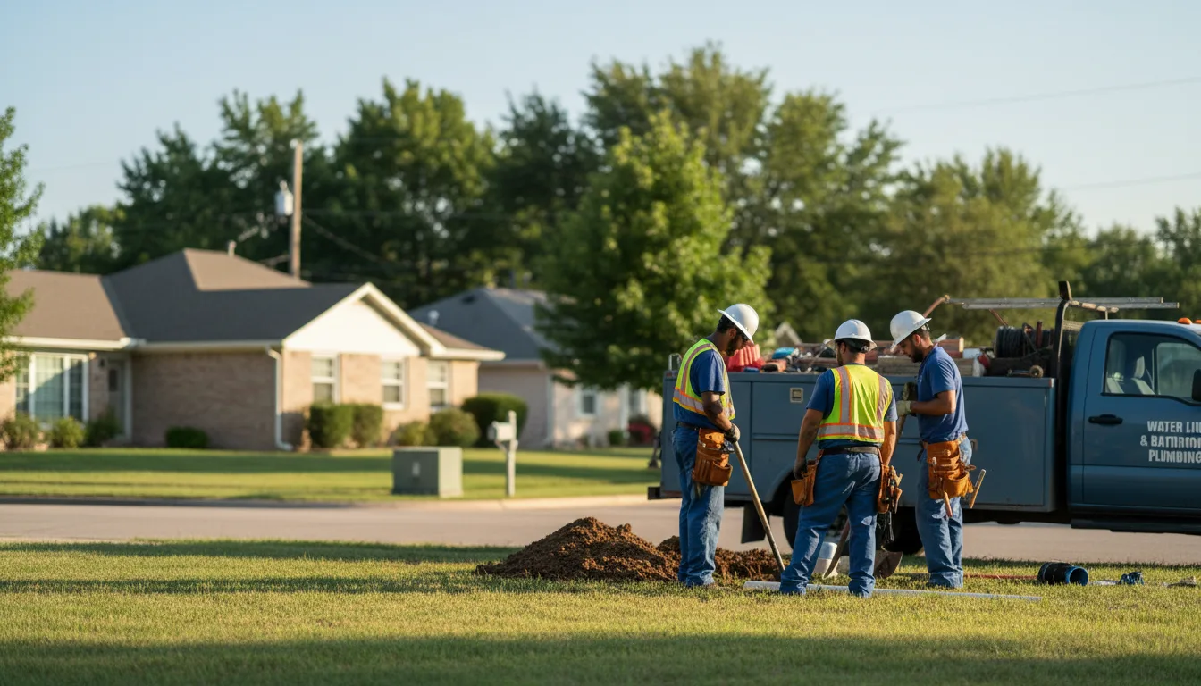 Residential water line and bathroom plumbing service in Naples, ME